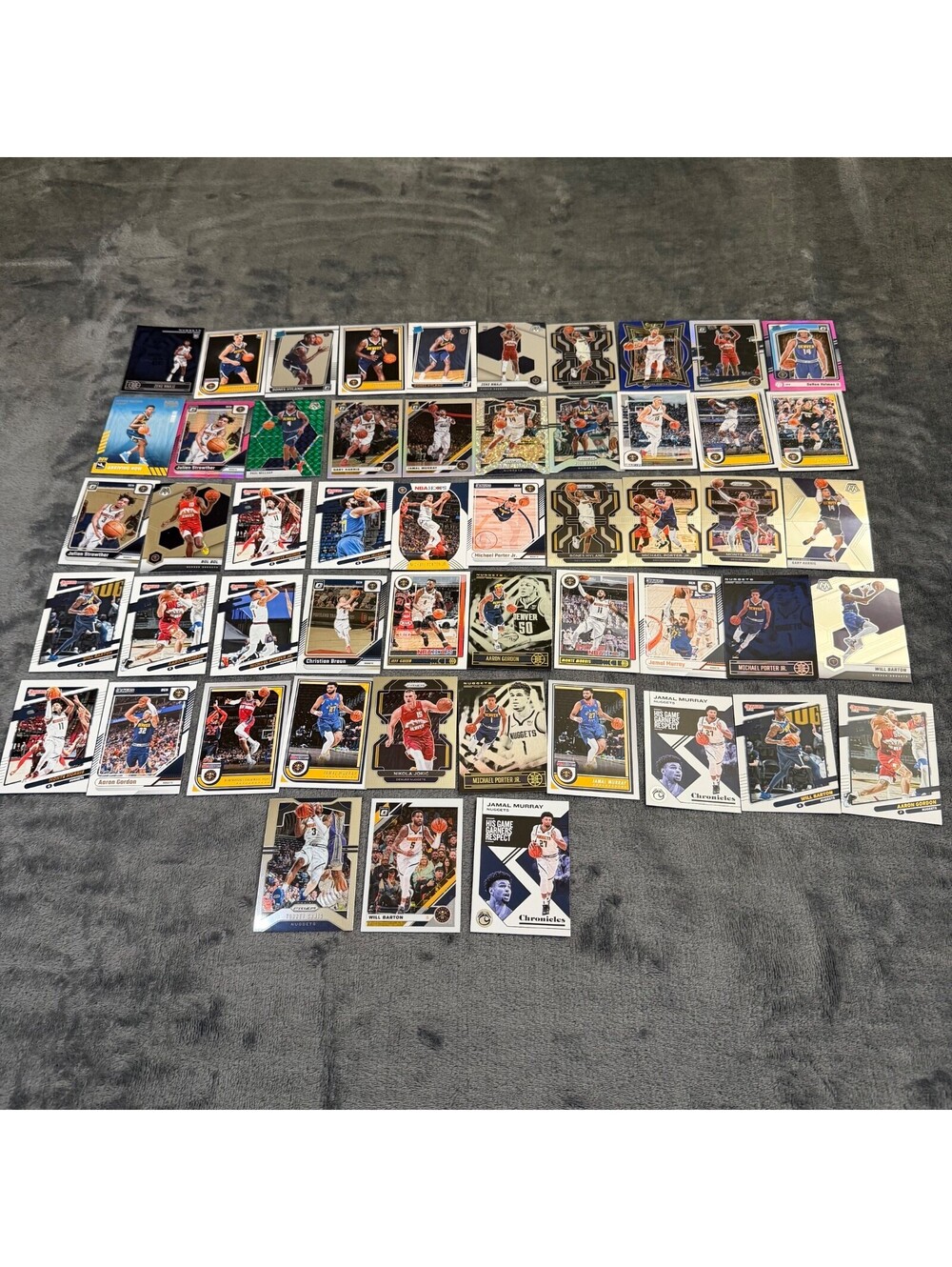 53 Card Denver Nuggets Basketball Lot Jokic Murray Rookies Prizm Mosaic Optic